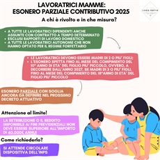 ESONERO PARZIALE LAVORATRICI MADRI 2025