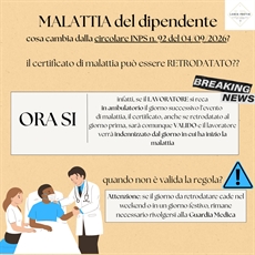NOVITA' INPS: CERTIFICATI DI MALATTIA